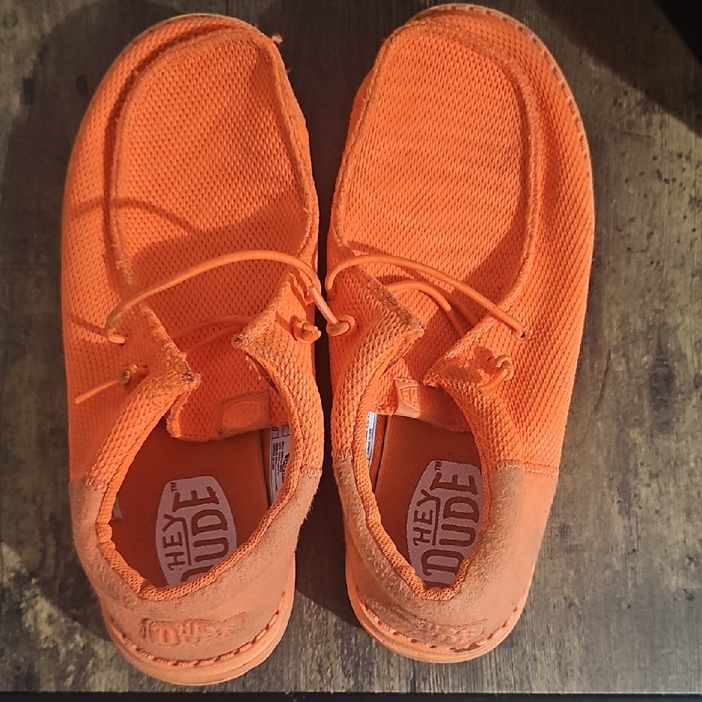 Hey Dude Orange Sneakers Casual Slip-On